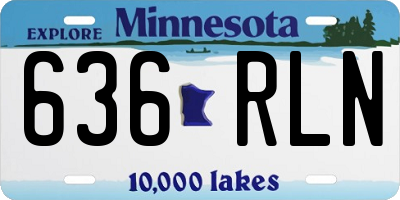 MN license plate 636RLN
