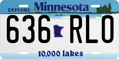 MN license plate 636RLO