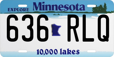 MN license plate 636RLQ
