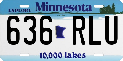 MN license plate 636RLU