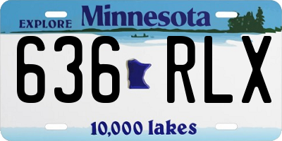 MN license plate 636RLX