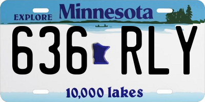 MN license plate 636RLY