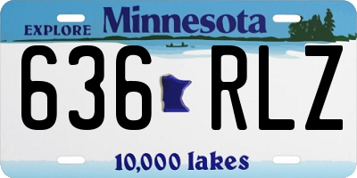 MN license plate 636RLZ
