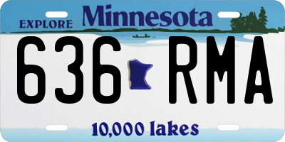 MN license plate 636RMA