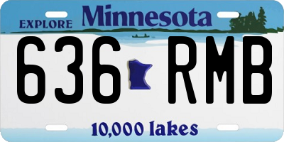 MN license plate 636RMB