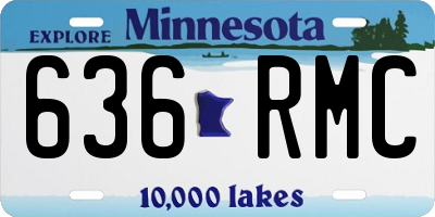 MN license plate 636RMC