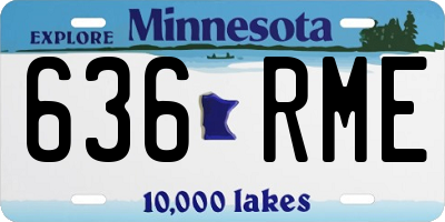 MN license plate 636RME