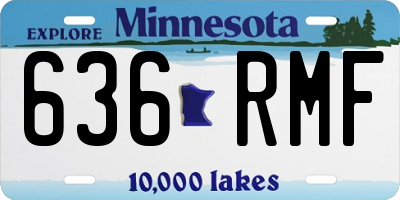 MN license plate 636RMF