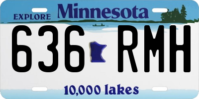 MN license plate 636RMH
