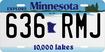 MN license plate 636RMJ