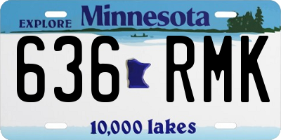 MN license plate 636RMK