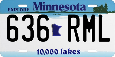 MN license plate 636RML