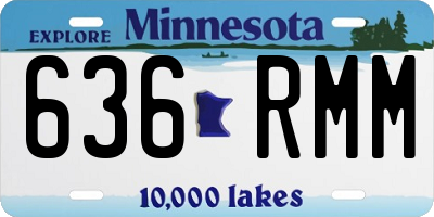 MN license plate 636RMM