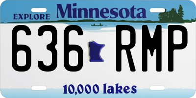 MN license plate 636RMP