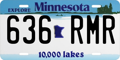 MN license plate 636RMR
