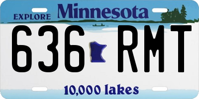 MN license plate 636RMT