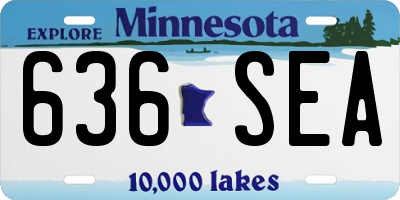 MN license plate 636SEA