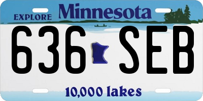 MN license plate 636SEB