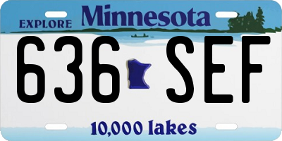 MN license plate 636SEF