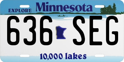 MN license plate 636SEG
