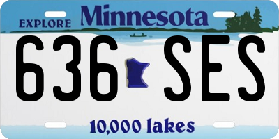 MN license plate 636SES