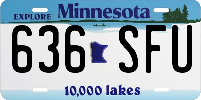 MN license plate 636SFU