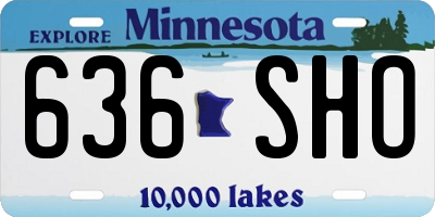MN license plate 636SHO