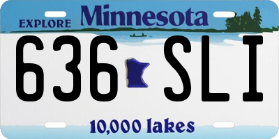 MN license plate 636SLI
