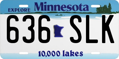 MN license plate 636SLK