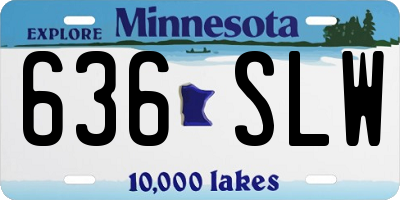 MN license plate 636SLW
