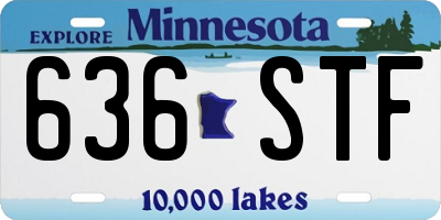 MN license plate 636STF