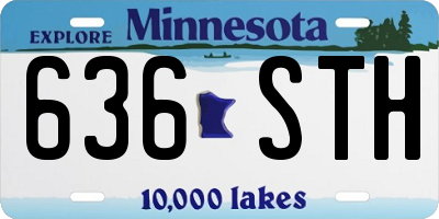 MN license plate 636STH