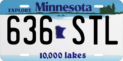 MN license plate 636STL
