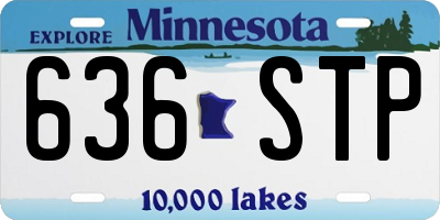 MN license plate 636STP