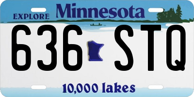 MN license plate 636STQ
