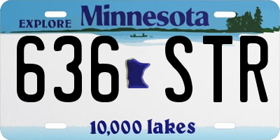 MN license plate 636STR
