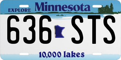MN license plate 636STS