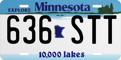 MN license plate 636STT