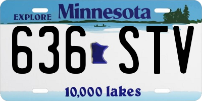 MN license plate 636STV