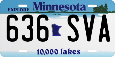 MN license plate 636SVA