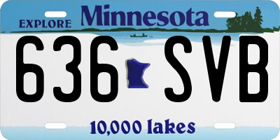 MN license plate 636SVB