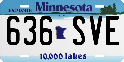 MN license plate 636SVE