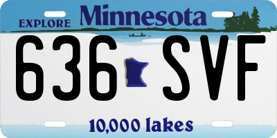 MN license plate 636SVF