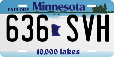 MN license plate 636SVH