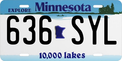 MN license plate 636SYL