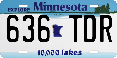 MN license plate 636TDR