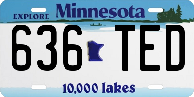 MN license plate 636TED