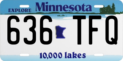MN license plate 636TFQ