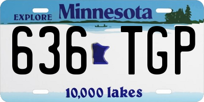 MN license plate 636TGP