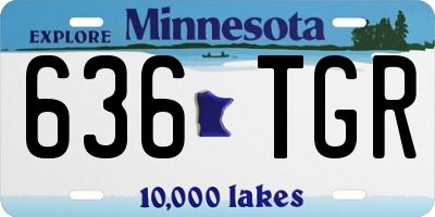 MN license plate 636TGR